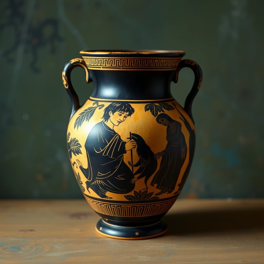 Greek vase with Harry Potter