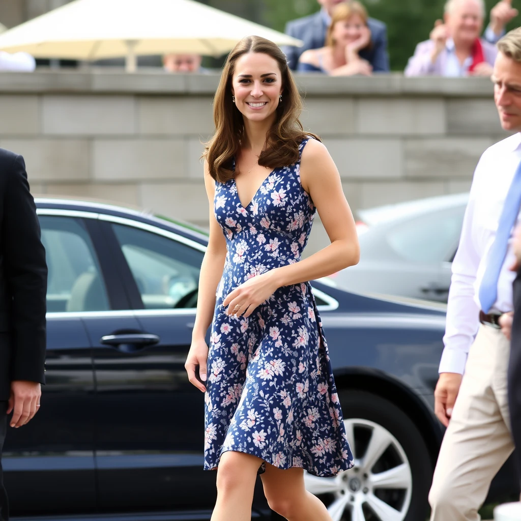 Kate Middleton wearing a sundress.