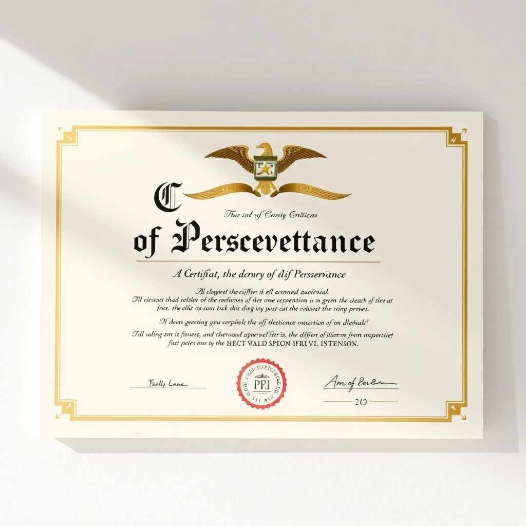 Certificate of Perseverance - Image