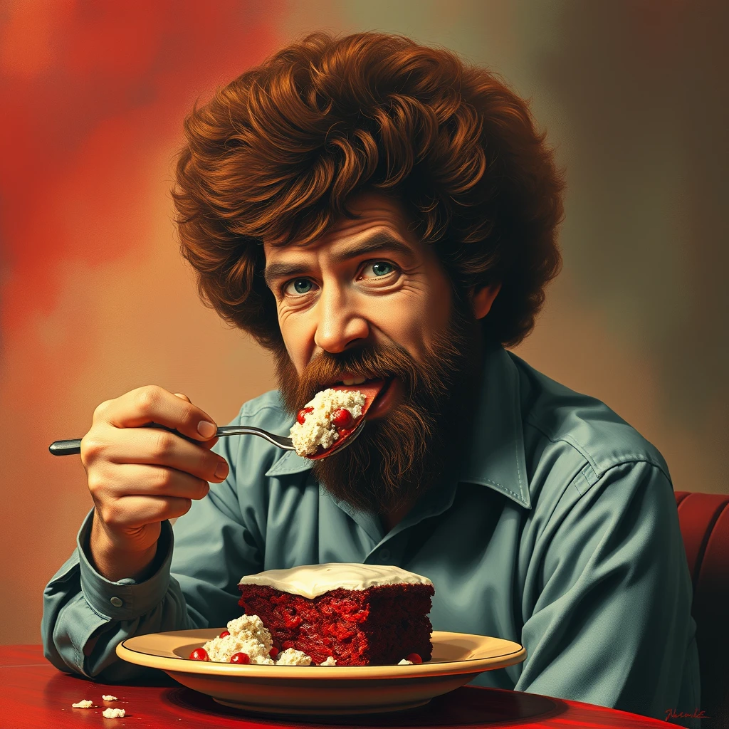 Bob Ross eating the word "devil" realistic.