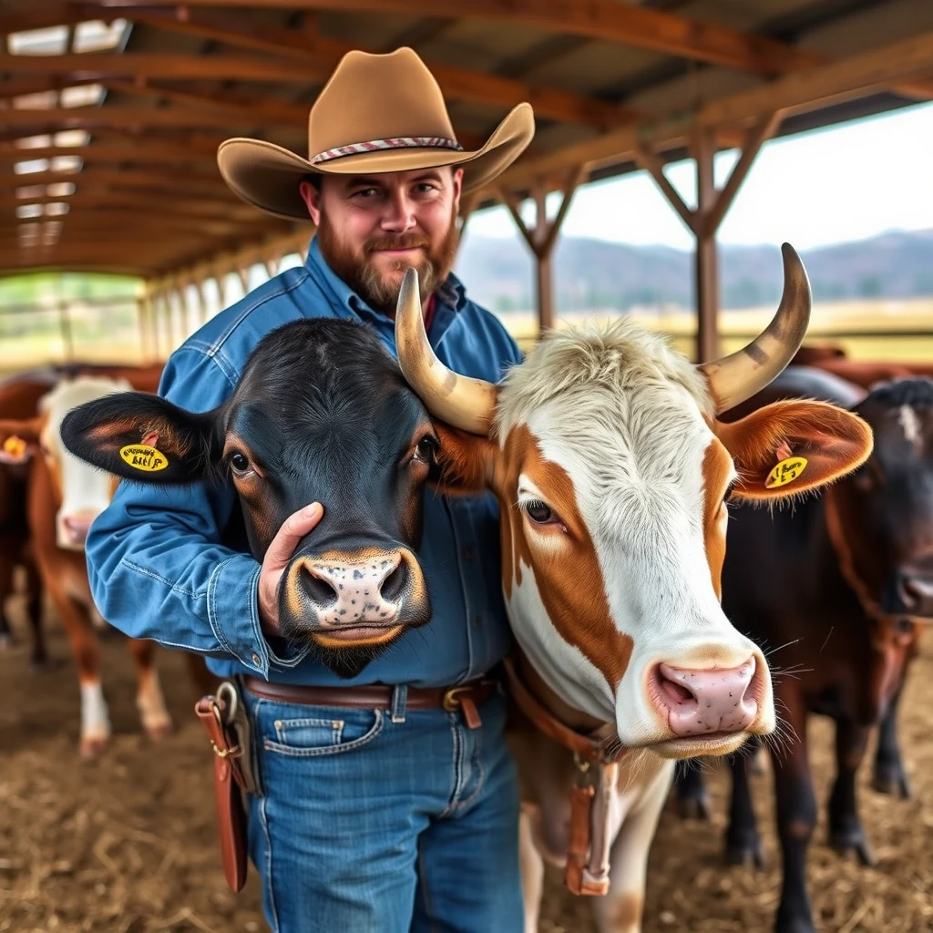 The rancher’s primary focus is on raising healthy cattle to ensure a good yield of beef. - Image