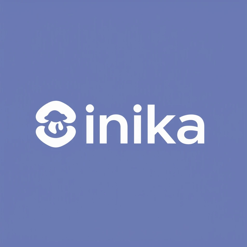 A sleek, modern logo for an AI-based e-commerce platform called Inika where brands can make their e-commerce platforms.