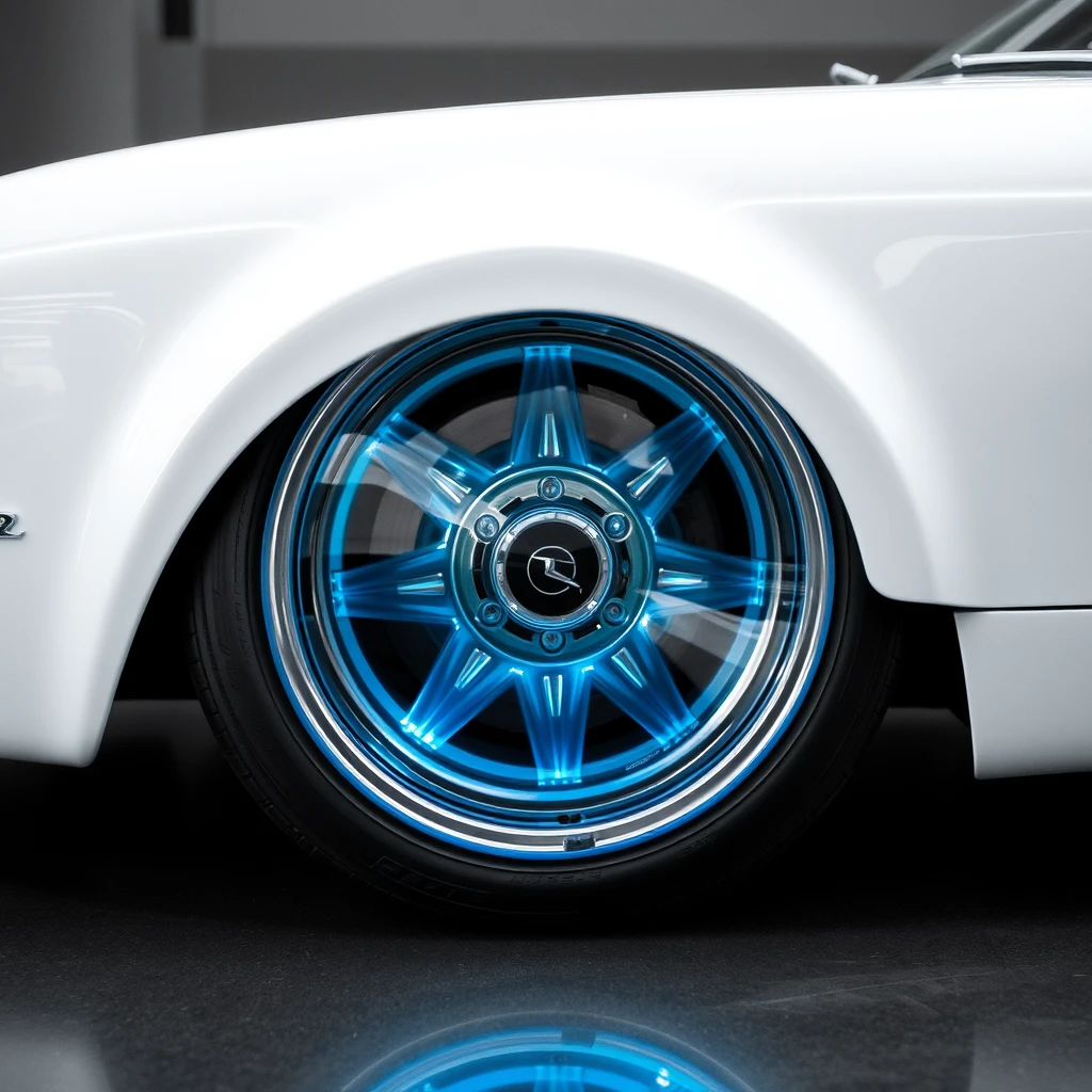 a glass car wheel.