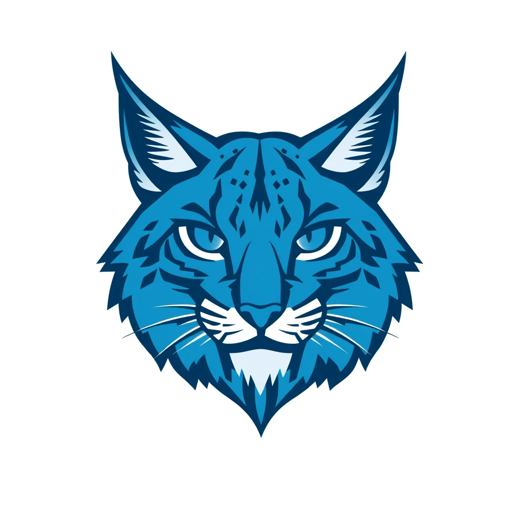 lynx logo, blue theme, monochrome, events