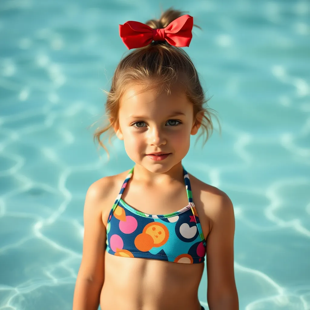 young female girl wearing swimsuit - Image