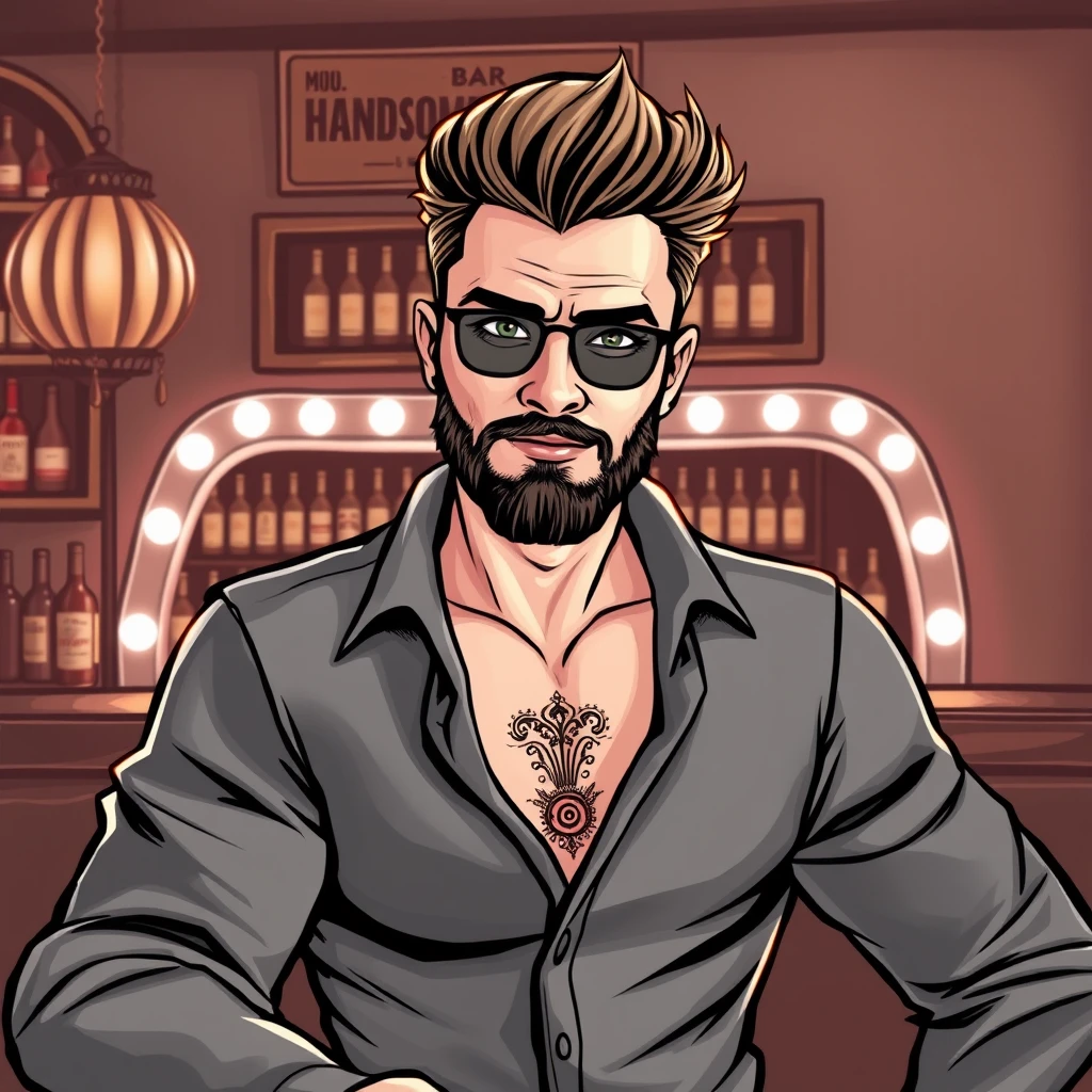 "Handsome guy bar" - Image