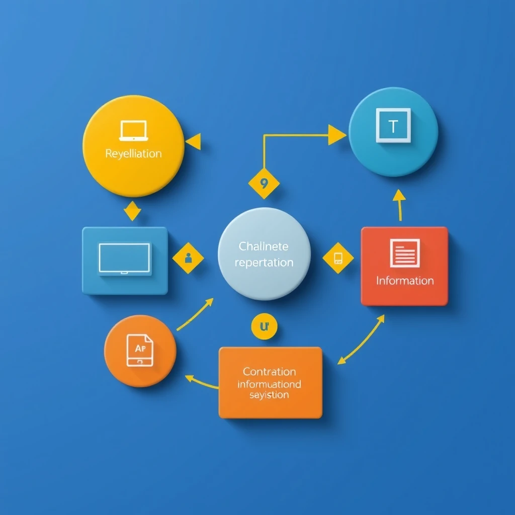 Diagram representing the process of constructing an information system