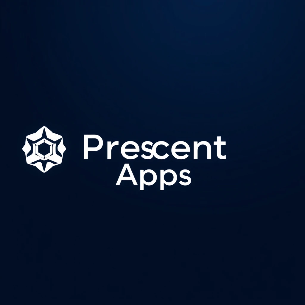 I've created a company called Prescient Apps LLC which is in the business of creating mobile apps for day to day painful tasks and solving it seamlessly using AI. Generate a logo for the company.