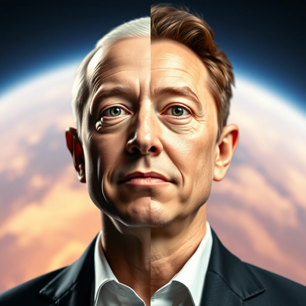 Jeff Bezos and Elon Musk hybrid - Image