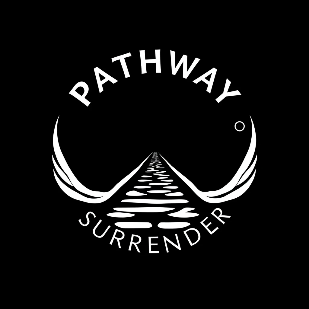 Pathway of Surrender Logo, minimal, black background - Image