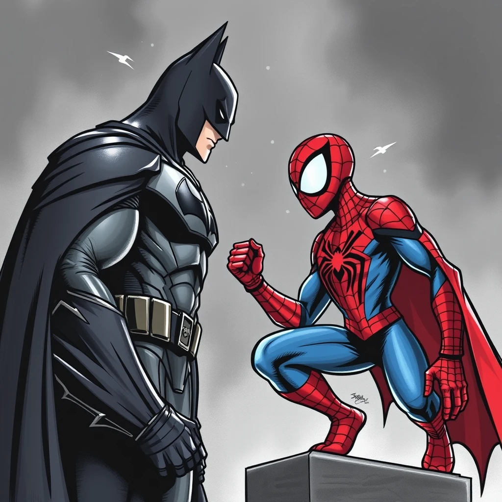 Batman meets Spiderman