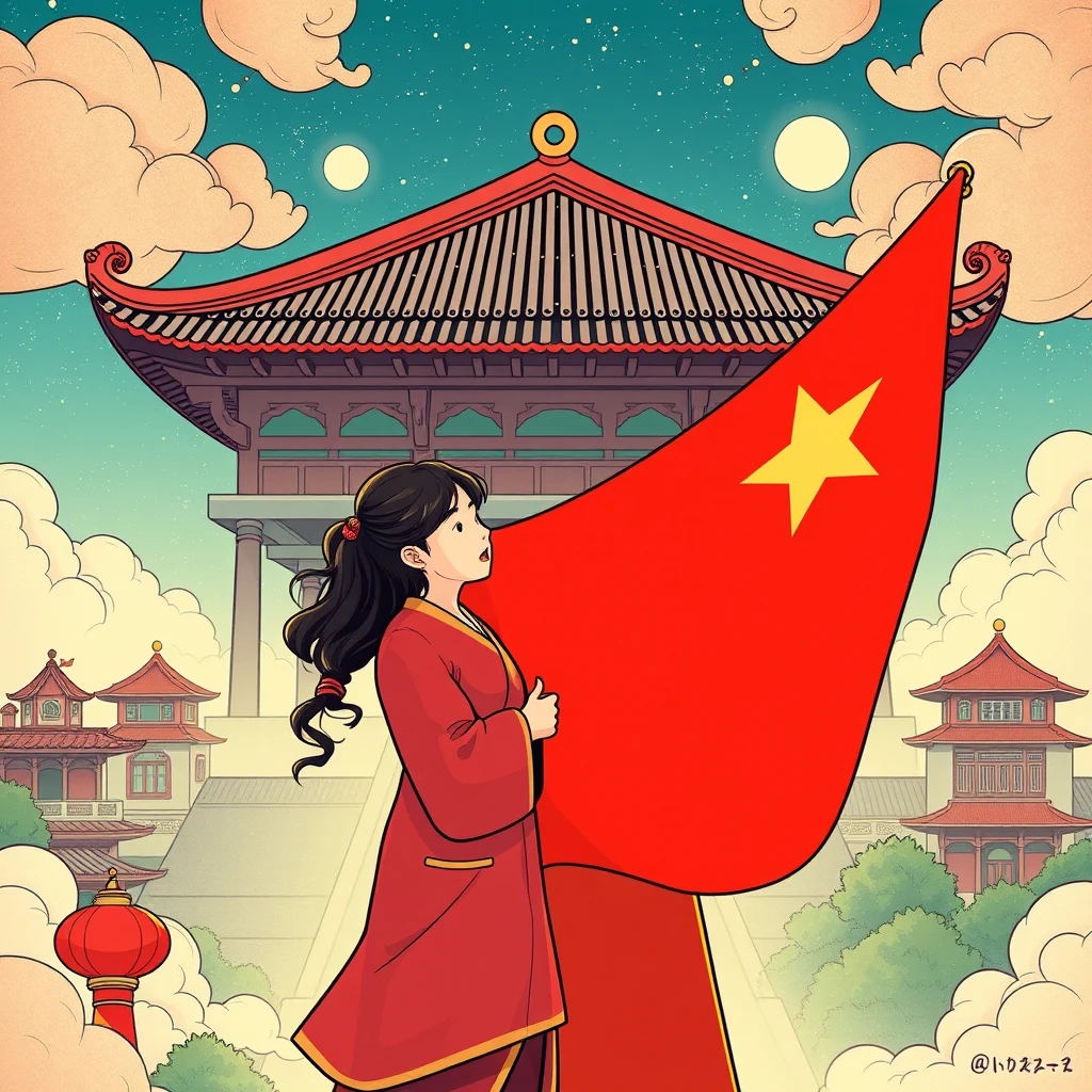 Theme: Building dreams together, looking towards the future. The content is healthy, with innovative ideas. The comic illustrates the tremendous changes that have taken place in the great motherland since the founding of the People's Republic of China 75 years ago. A4 paper size, no text output.