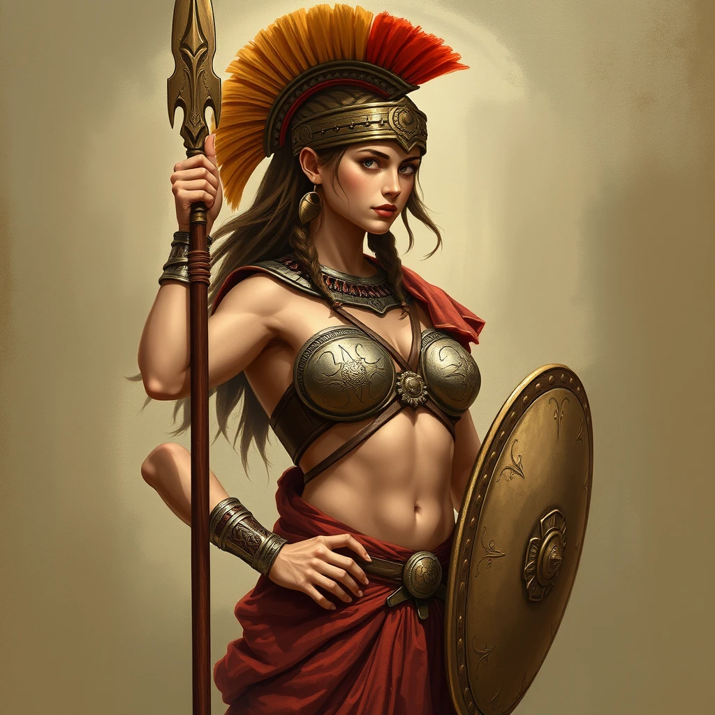 Ancient Greek Warrior Girl