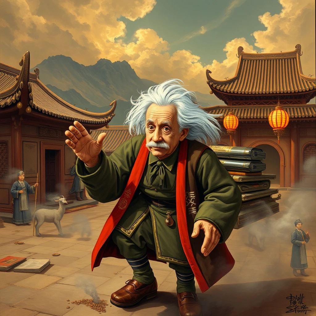 Einstein traveled back to the Qing Dynasty in a time machine - Image