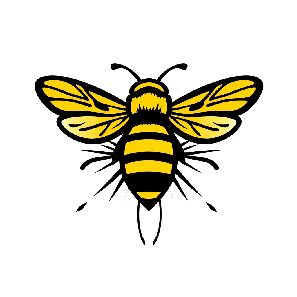 bee logo flower