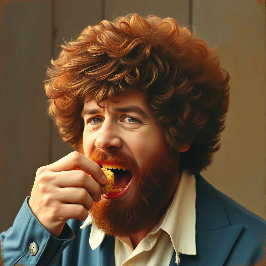 Bob Ross eating the word "devil"