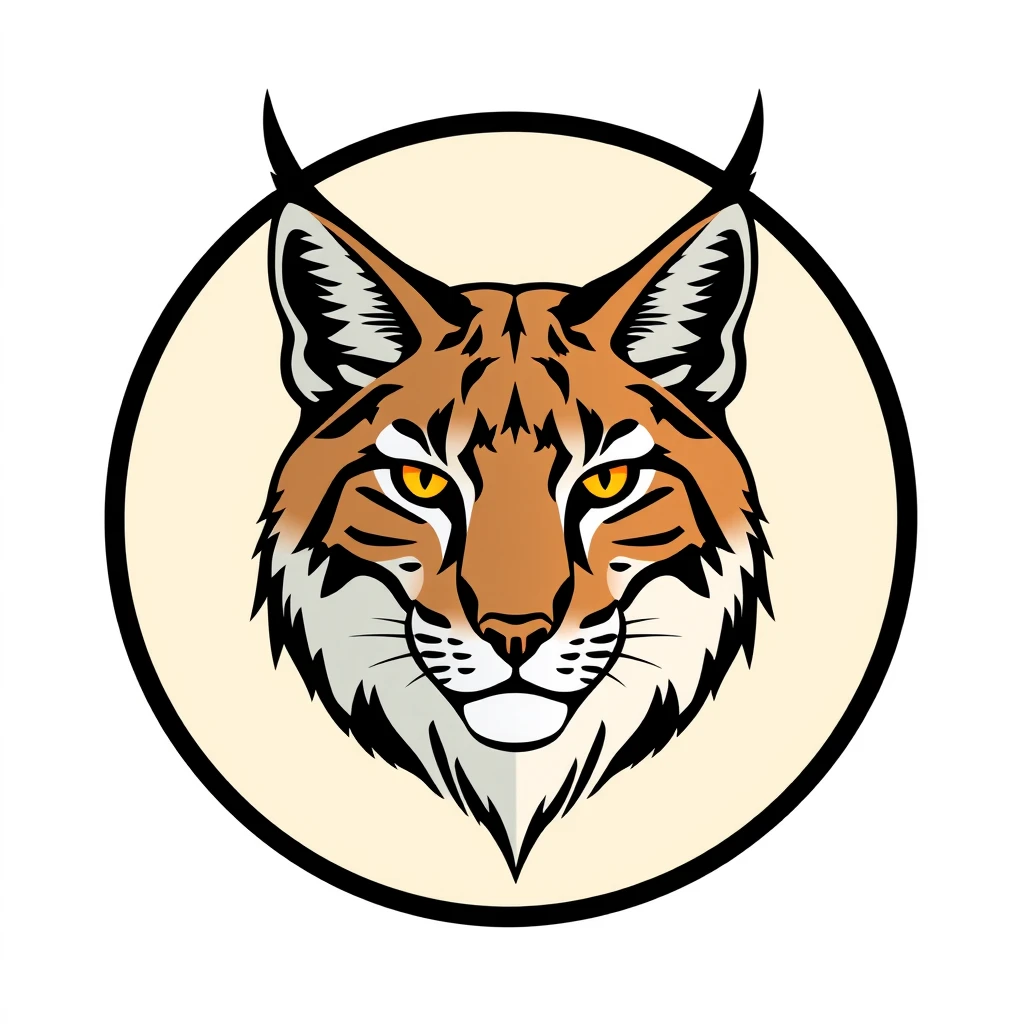 a circle logo of a Lynx - Image