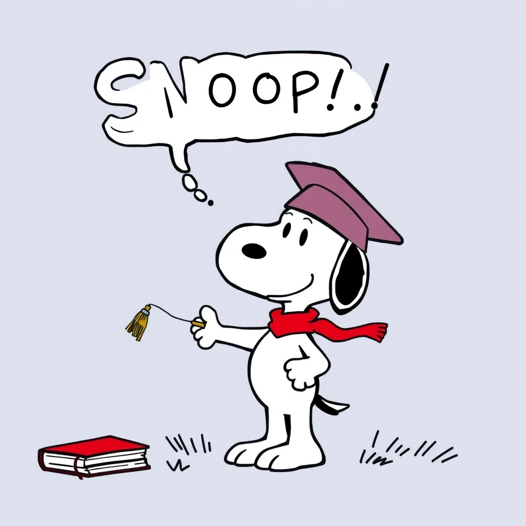 Comic: Snoopy with College Degree - Image