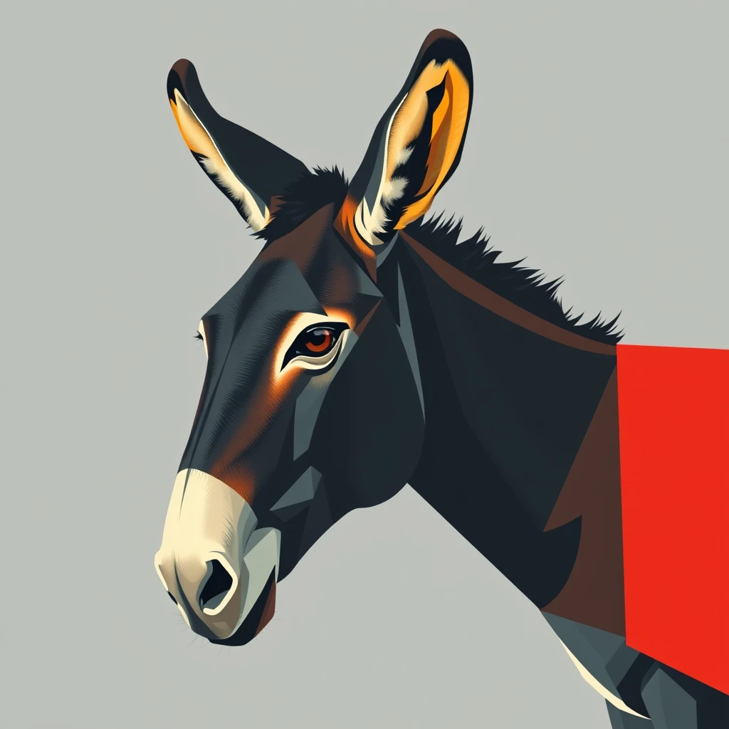 Donkey in constructivist style