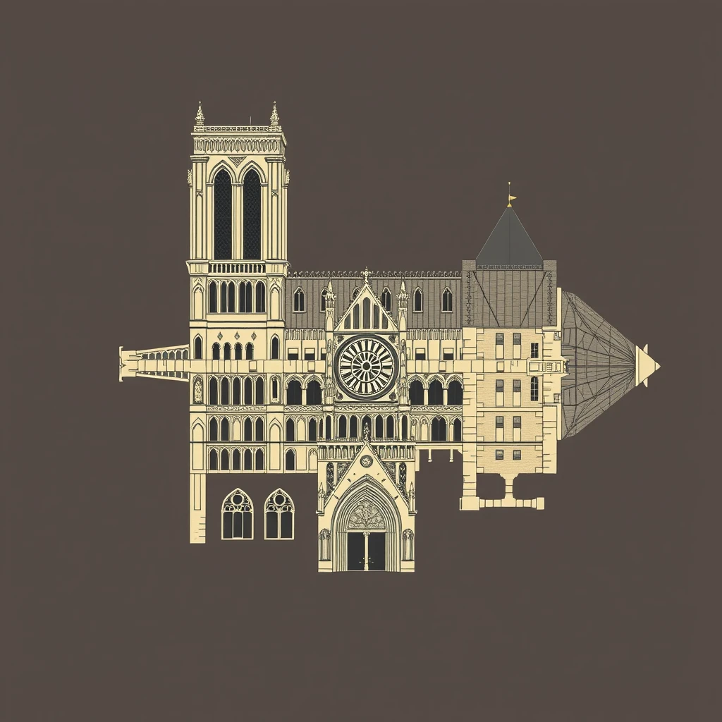 "Floor plan of Notre Dame"