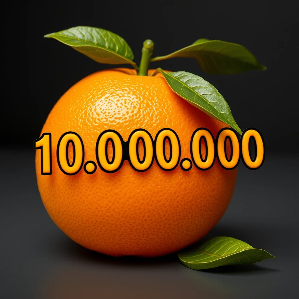 An orange worth 10,000,000,000. - Image