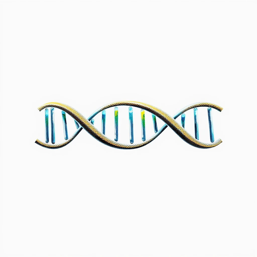 Depict the letter H as a DNA strand.