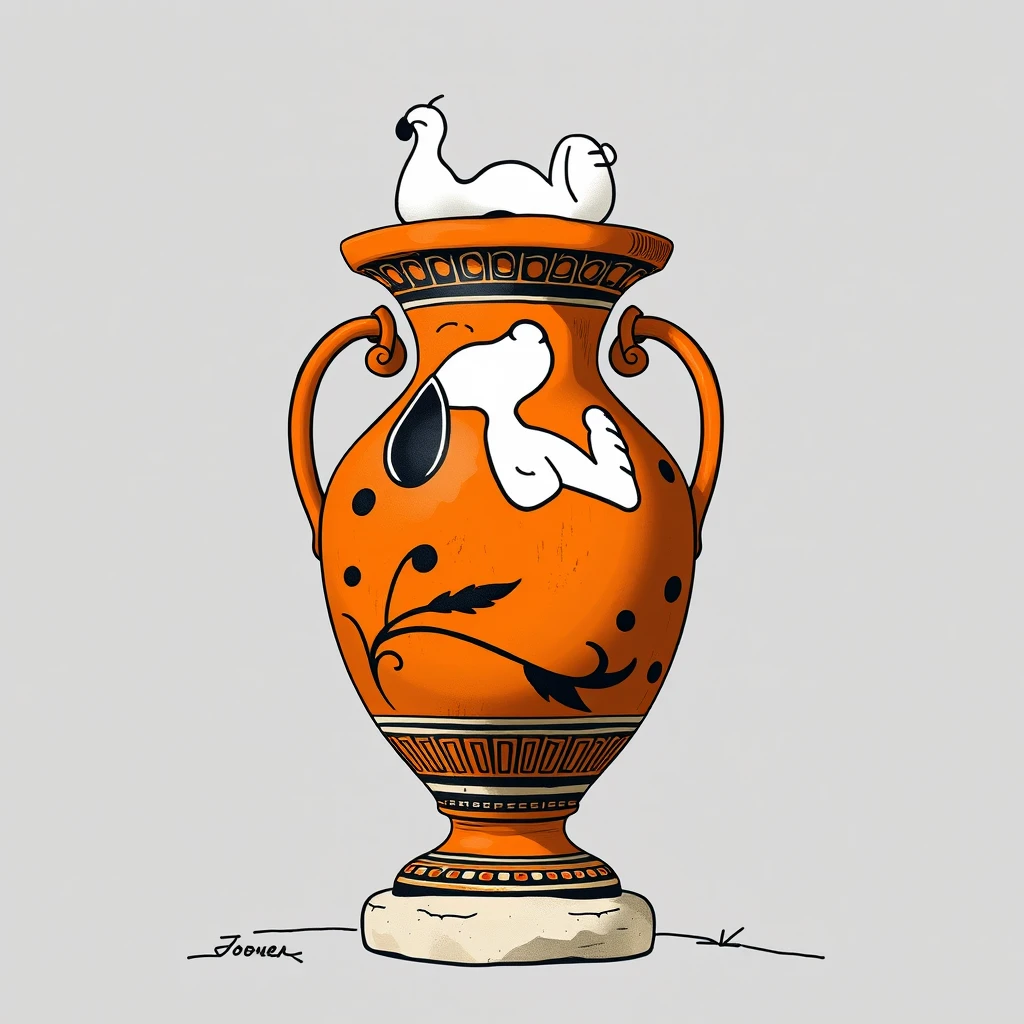 Greek vase Snoopy - Image