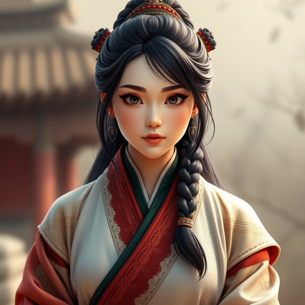 "Zen-style female ancient costume avatar." - Image