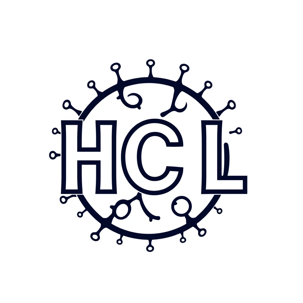 Logo for a microbiological science lab that includes the letters "HCL" - Image