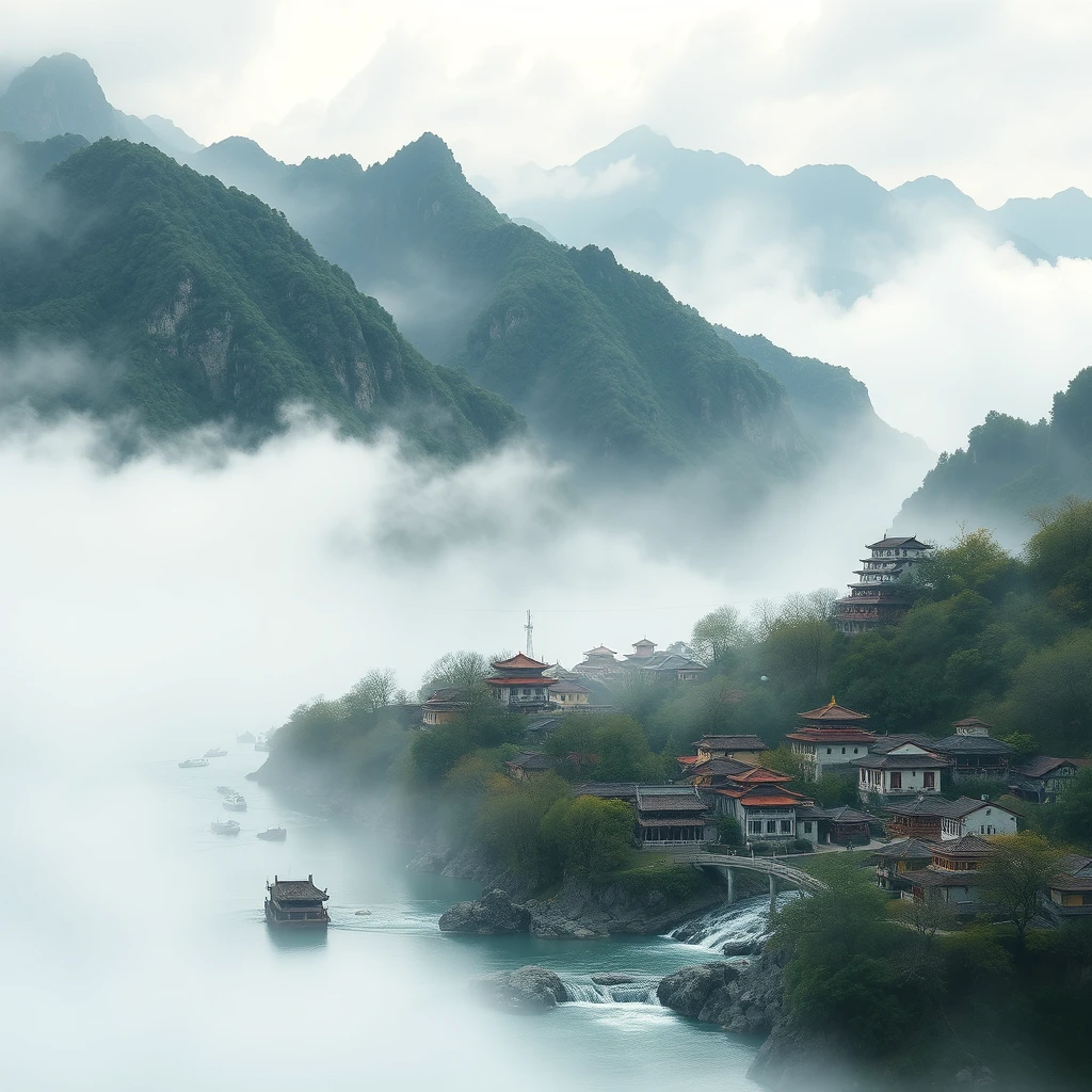 A Thousand Li of Rivers and Mountains, Chinese