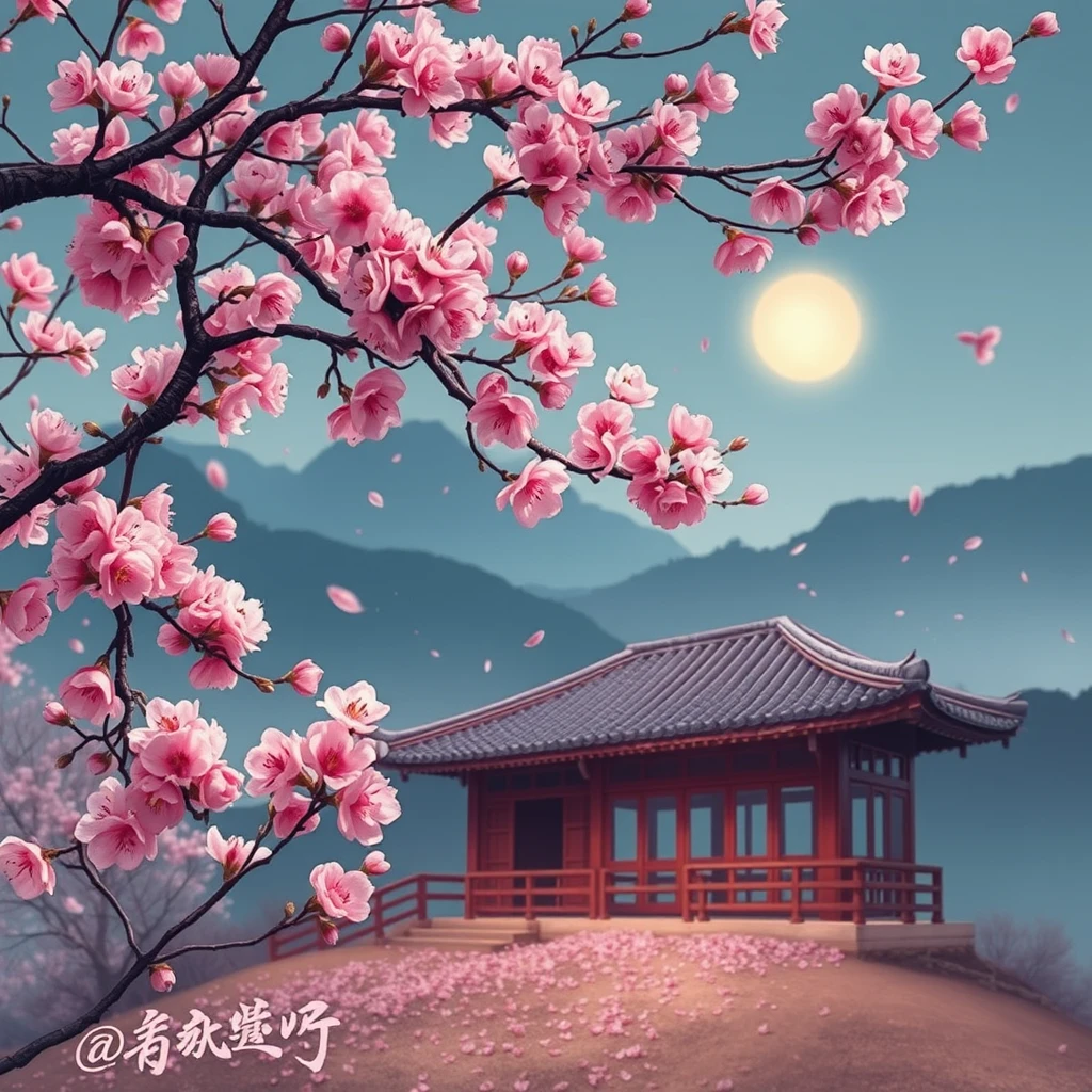 "When I think of the things I regret in life, the plum blossoms fall all over Nanshan." - Image