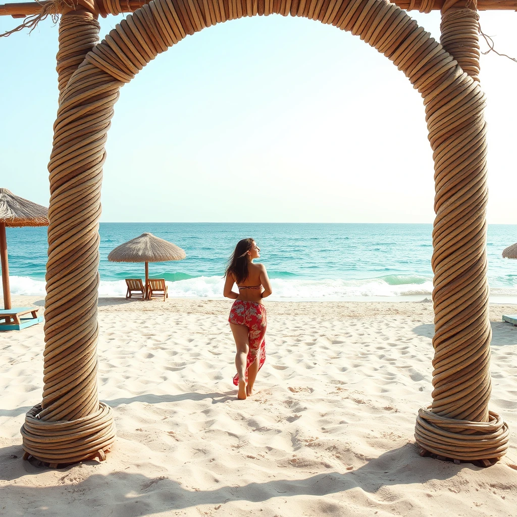 a women's sand beach