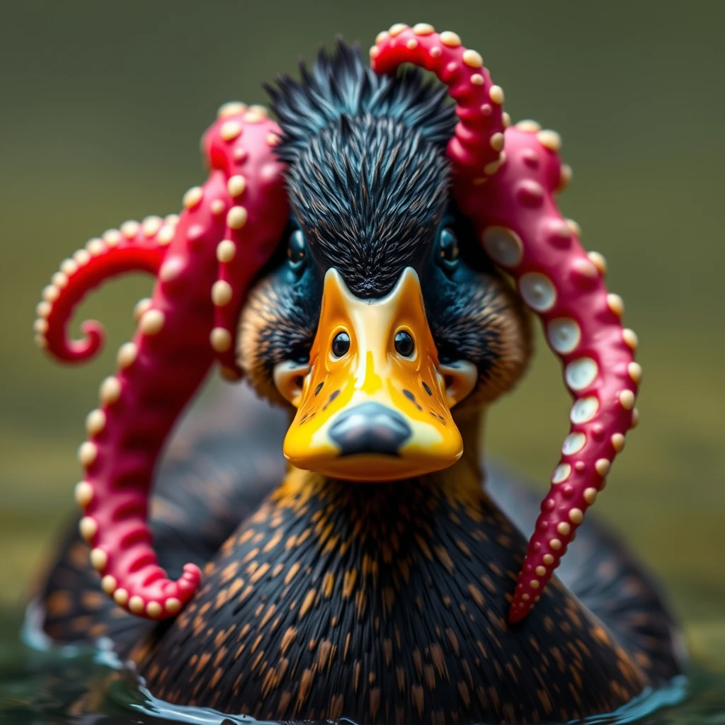 duck with tentacles, hd photography