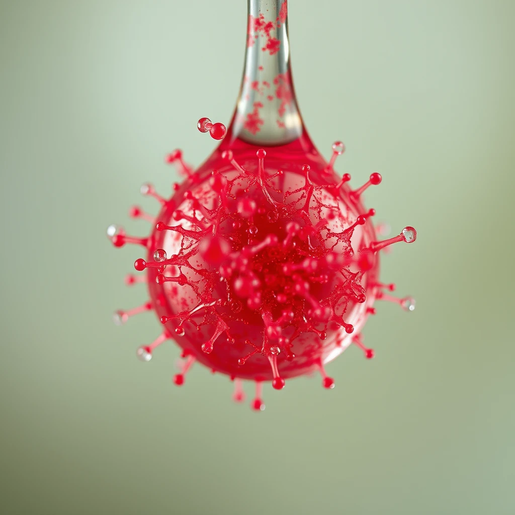 Close-up of an Art Nouveau drop, highly complex The Hub, electric red Dust, macro photo, high detail, Floating Ball, clear focus. - Image