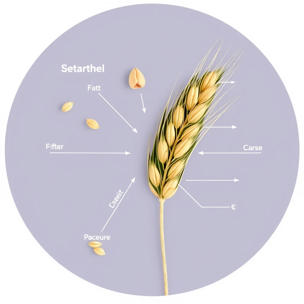 'the different parts of a wheat gram' - Image