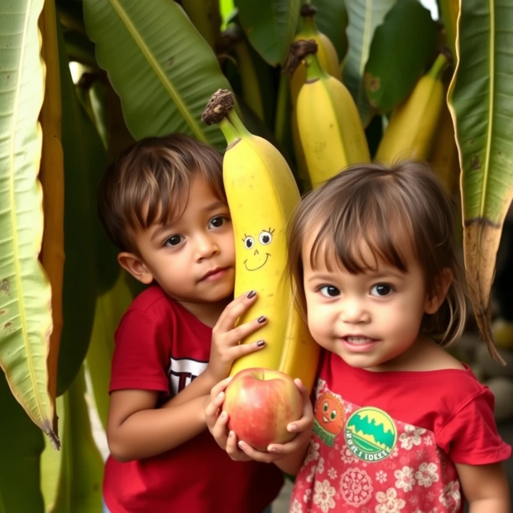 Apple and banana kids - Image