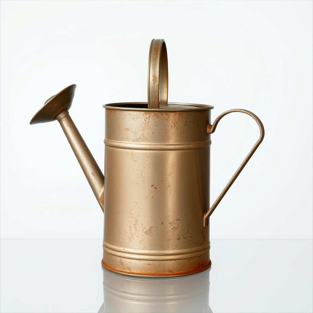 Transparent background, watering can, wrought iron, historical sense, abstract.