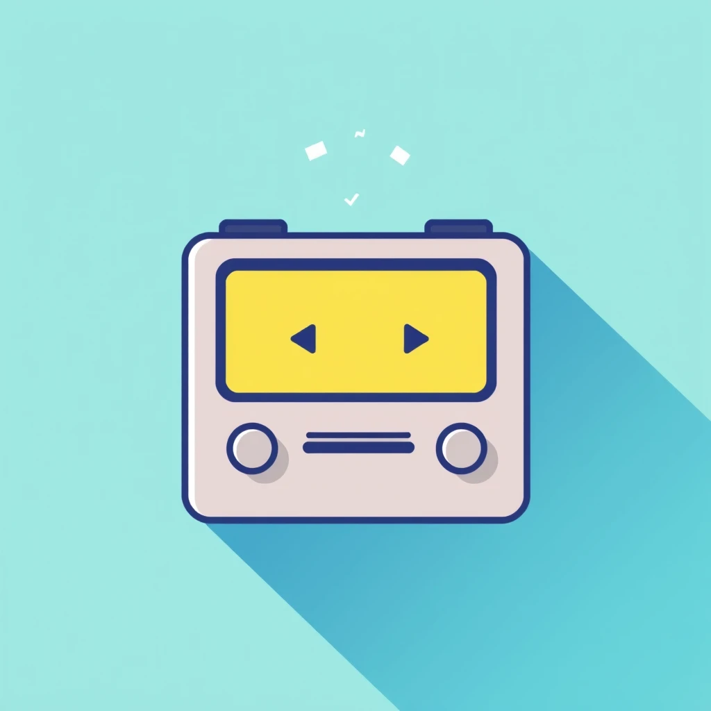 flat svg icon, music player, signal, green and blue, simple glyphs