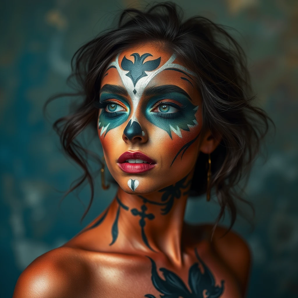 body paint female model