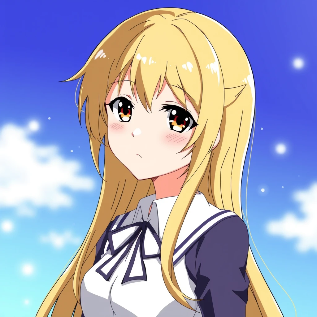 Kagurazaka Aoi is a female protagonist from the Japanese anime "Nisekoi," who has long golden hair. - Image