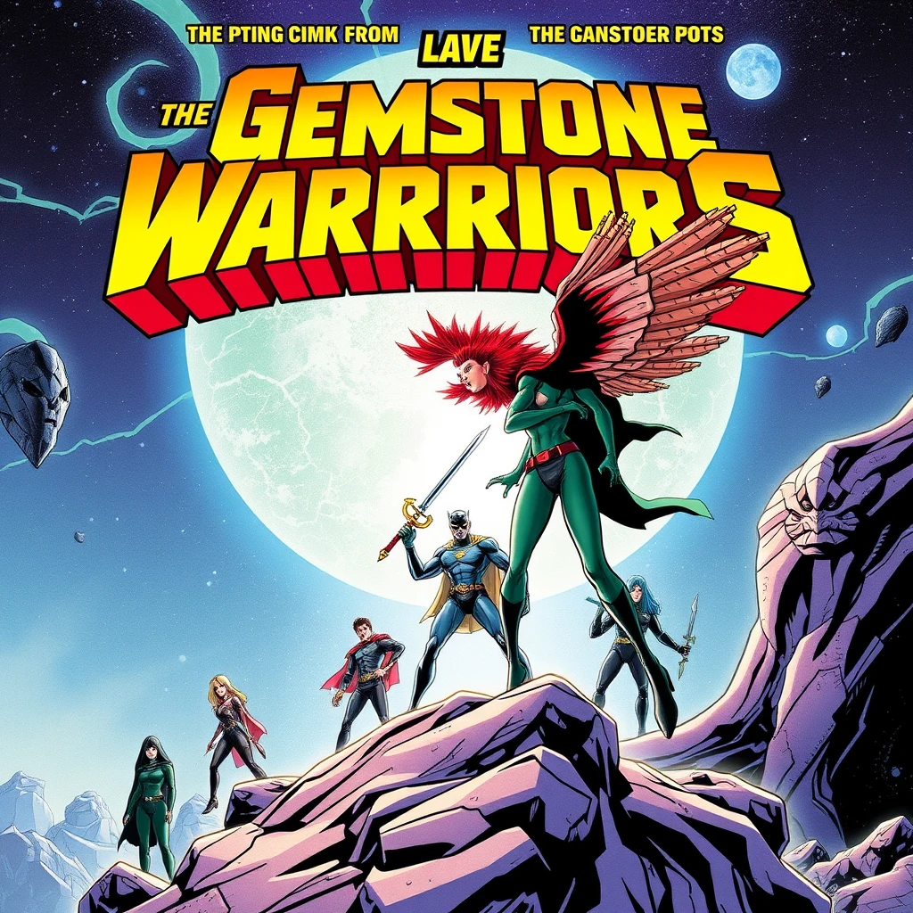 Front of a new comic book called the gemstone warriors - Image