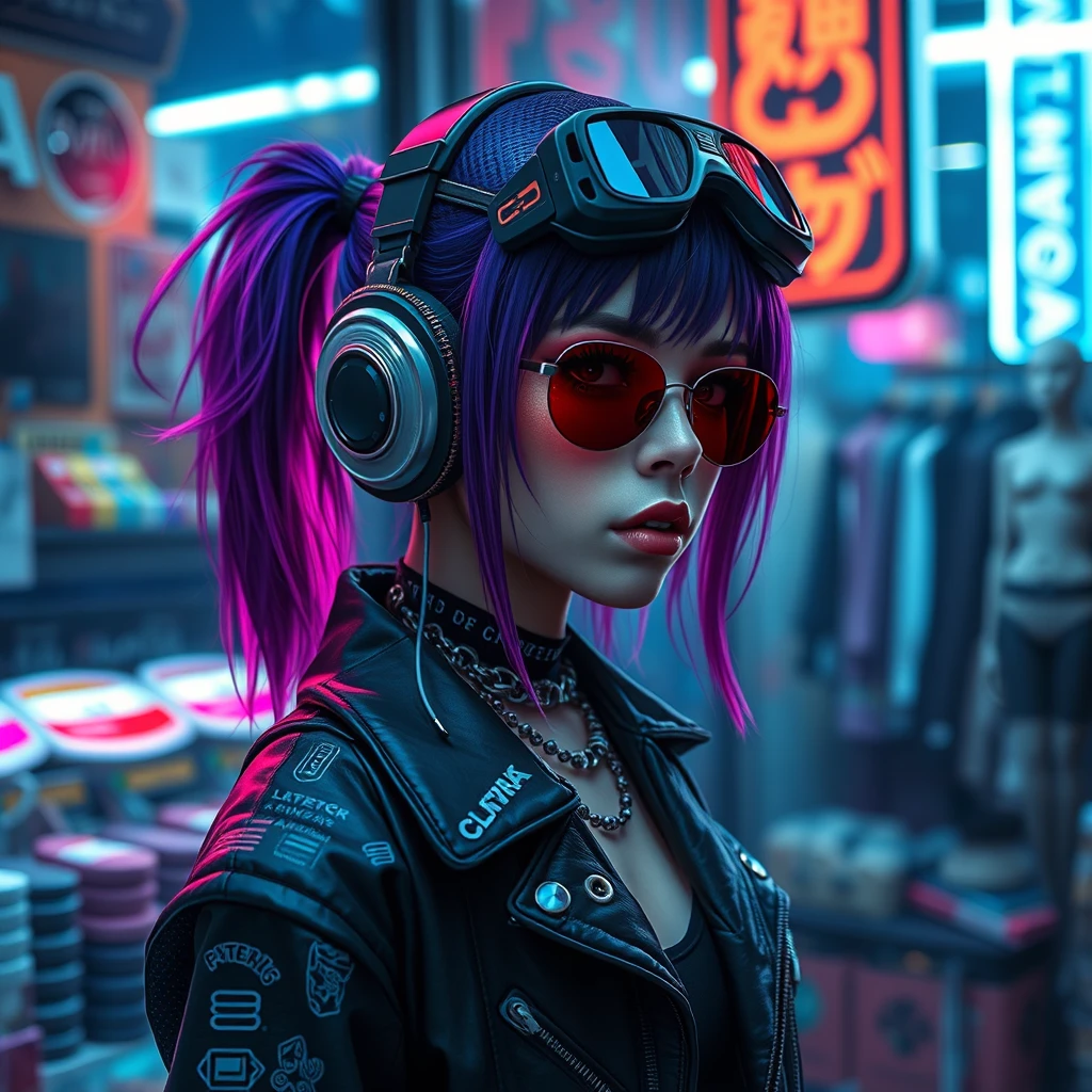 wear shop, cyberpunk style, no girl - Image