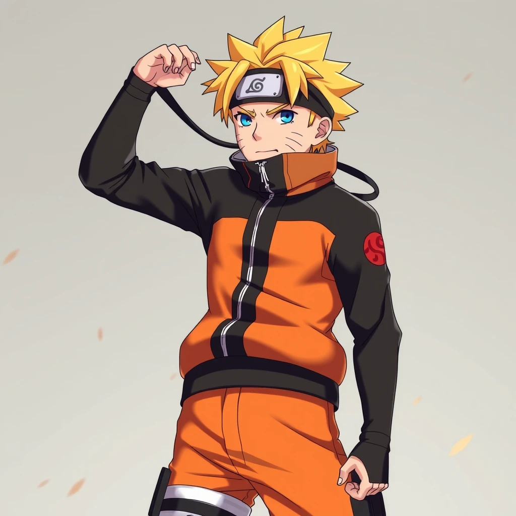 Naruto Uzumaki, full body, high quality art, enhanced quality image, anime style 2D. - Image