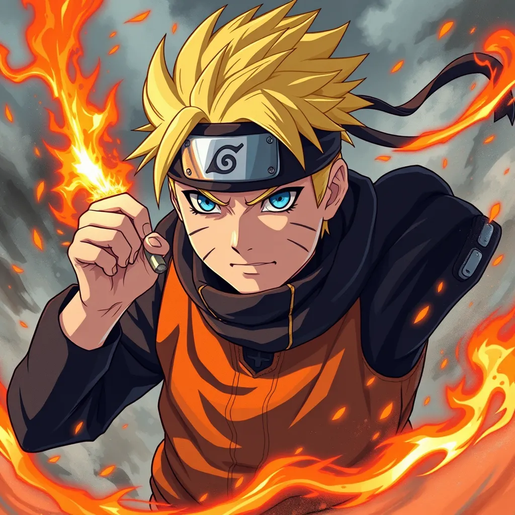 Naruto Uzumake, high quality art anime, 2024 years