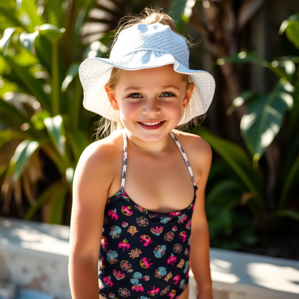 young female girl wearing swimsuit - Image