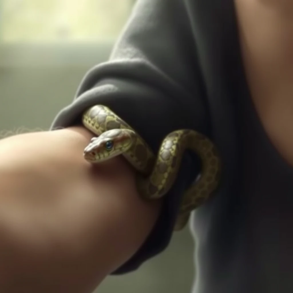 "I dreamed of a snake coiling around my arm." - Image