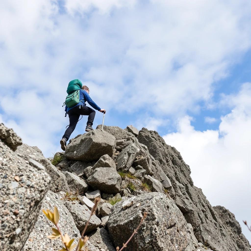 adventurous climb up