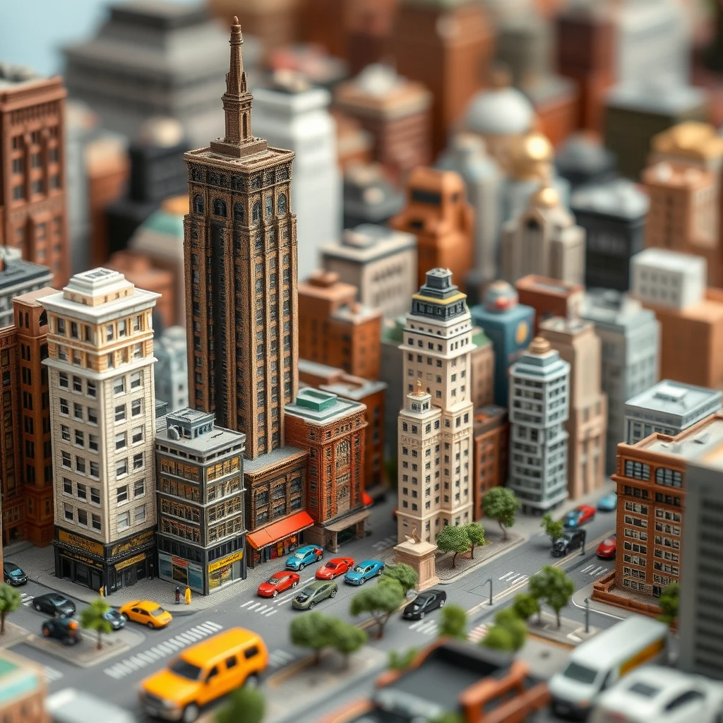 an image of miniature new york city