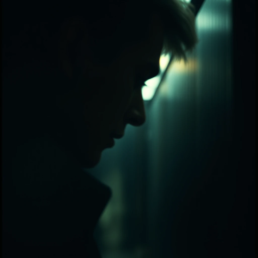 A gritty, high-contrast cinematic keyframe with a shallow depth of field, featuring a blurred background and a subject in focus, evoking a sense of intimacy and drama. Inspired by the works of Maciej Kuciara, Jama Jurabaev, and Wojtek Fus, this image blends the richness of cinematic color grading with the timeless charm of film photography. The color palette is a mix of deep, muted tones with bursts of vibrant colors, reminiscent of Kodak Porta 400 and Cinestill 800 film stocks. The lighting is moody and cinematic, with subtle vignette and bokeh effects that draw the viewer's attention to the subject. The overall aesthetic is filmic, with a grainy texture that adds to the image's emotional depth. The composition is carefully balanced, with negative space used effectively to create a sense of tension and atmosphere. - Image