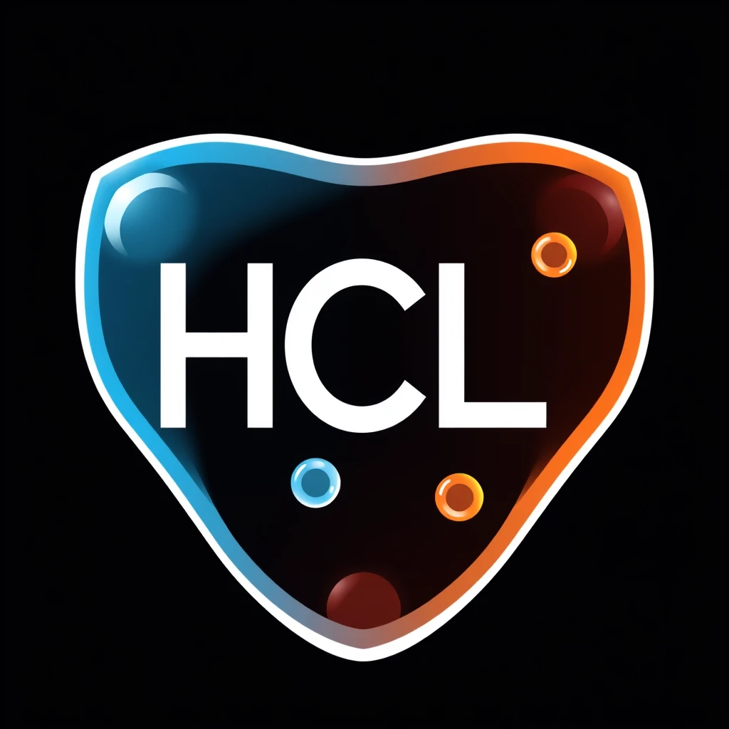 Logo for a microbiological science lab that includes the letters "HCL". - Image